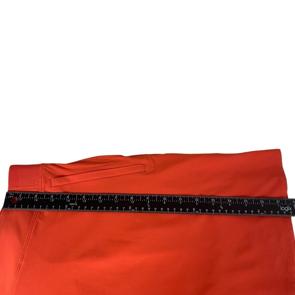 Athleta Womens Brooklyn Heights Skort Size 16 Red-Orange Zippered Pockets - Picture 14 of 14